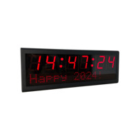 Reloj de Red Digital LED para Transmisiones, Alimentación por Ethernet, Reinicio Automático de Horario de Verano