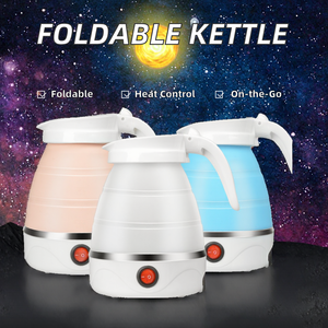 Portable 600ml Mini Electric Silicone Kettle Cordless Travel Folding Water Kettle Compression Leak-Proof Battery Household Use - Product Image 2