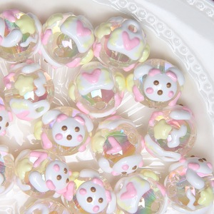 Cuentas de Plástico de 16 mm, Novedad de Verano, Letras de Flores Pintadas a Mano, Material para Pulseras DIY, Colgante para Coche, Acrílico Pequeño y Fresco - Product Image 2