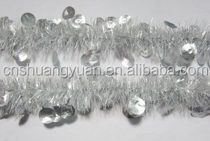 Hot Wedding Accessory Popular Wholesale Festival Decorations Outdoor Mylar <b>String</b> Curtain <b>Gold</b> Christmas Tinsel Garland - Product Image 5