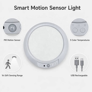 Modern Remote <strong>Motion</strong> 3CCT White ABS LED Sensor Light Dimmable Magnetic Wireless USB Ceiling Lamp Wall Mount 8000mAh Home Use - Product Image 3
