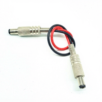 12V 5,5x2,1mm 5,5*2,5mm Stecker + Buchse Metall DC-Stromanschluss Kabelstecker Metallkabel DC-Steckerkabel