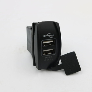 ซ็อกเก็ตชาร์จ USB ในรถยนต์ 12-24V พอร์ตคู่ ชนิด A แรงดันขาออก 5V 3.1A สำหรับยานพาหนะ - Product Image 2