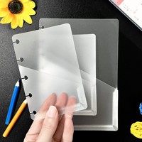 Enveloppes à monnaie en PP/PVC givré A6, A7, A9, pochette à feuilles mobiles perforée, enveloppe à monnaie, pochette de budget, pochette à fermeture éclair