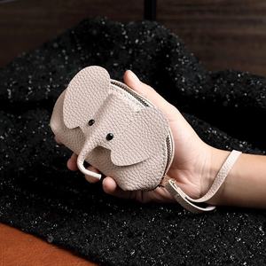 Creative Women's Little <strong>Elephant</strong> Leather <strong>Coin</strong> <strong>Purse</strong> Handheld Zipper Bag for Lipstick Key and Card Storage New PU Material - Product Image 2