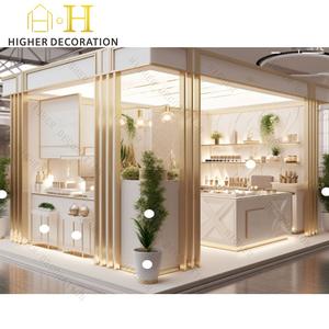 Modernes Hölzernes Parfüm-Kiosk-Vitrinenregal, Faltbar und Drehbar, für Einkaufspassagen und Parfümerien - Product Image 5