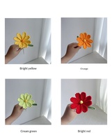 Buket Bunga Potentilla Rajutan Tangan Berkualitas Tinggi, Simulasi Rangkaian Bunga, Dekoratif, Hasil Kerajinan Tangan