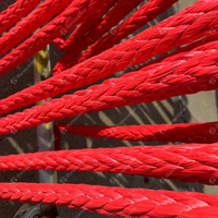 Cordage HMPE à double tressage haute ténacité stabilisé aux UV, ligne en fibre UHMWPE colorée pour l'amarrage maritime