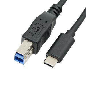 Cable de datos tipo C a USB 3,0, 0,5 m, negro, blindaje trenzado de cobre puro para teléfono móvil, disco duro, impresora - Product Image 4