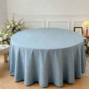 <span class=keywords><strong>Nappe</strong></span> de luxe <span class=keywords><strong>en</strong></span> coton <span class=keywords><strong>lavé</strong></span> 120/132 pouces, aspect froissé, couleur unie, imperméable, anti-taches, moderne, pour mariage, restaurant, fête, maison - Product Image 3