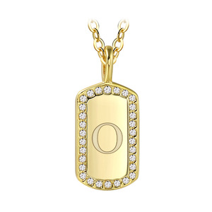 Stylish Brass 'A Z' Letter Design Necklace High Quality Trendy Link <b>Chain</b> Zircon Claw Setting Inlay Fashion Pendant Necklaces - Product Image 2