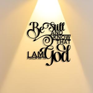 Decoração de Parede em Metal Personalizada com Versículo Bíblico Cristão: 'Acalme-se e saiba que Eu sou Deus' Salmo 46:10 - Arte para Decoração de Casa, Escritório e Igreja - Product Image 4