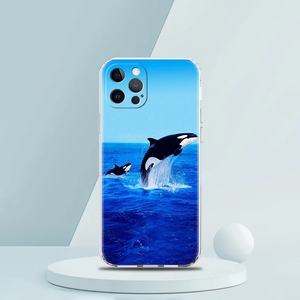 <span class=keywords><strong>Per</strong></span> iPhone 15 16 14 13 12 Mini 11 Pro XS X XR SE 7 8 Plus Cover in Silicone trasparente Orca oceano adorabile custodia <span class=keywords><strong>per</strong></span> telefono - Product Image 2