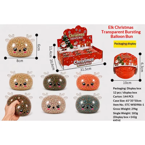 Juguete Sensorial Antiestrés de Reno con Purpurina, Pelota Sensorial de Navidad, Regalo - Product Image 2