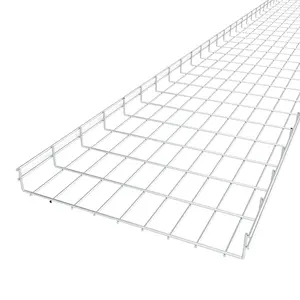 HDG Welded Wire Mesh Basket Steel Cable Management Tray mesh cable basket cable tray