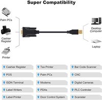 Cable de conversión de protocolo de teclado Serial a USB, cable de datos de visión directa de 2m, RS232 a HID, para pago facial WeChat