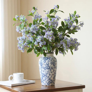 Arreglo de Flores Artificiales de Gardenia y Osmanthus Fragrans, Alta Simulación, Decoración para Bodas y Hogar, QLXGH01 - Product Image 3