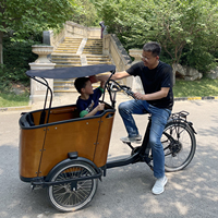 250W néerlandais cargo vélo bakfiets remorque vélo électrique vélo cargo tricycle trois roues chargement frontal boîte vélo de Chine