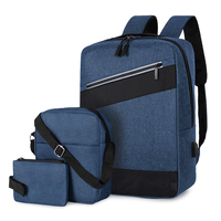 Prix de gros Mode populaire Collège sac d'école 3 pièces femmes et hommes Mochilas ensemble de sacs à dos pour ordinateur portable