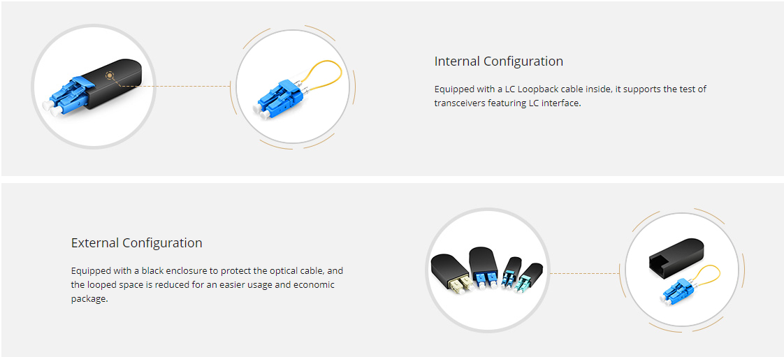 KEXINT Duplex Loopback Fiber Quick Connector LC UPC MM / SM For LC Cable Assembly