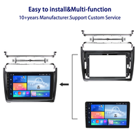 Kit d'intérieur pour autoradio Android Meihua 9 pouces, cadre de fixation, accessoires de voiture, panneau pour VW POLO 2011-2016, protection intérieure