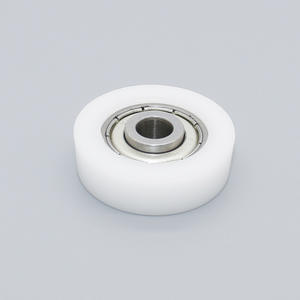 Manufacturer Wholesale 7*32*9.5mm Beveled Guide Rails Plastic Steel <b>Door</b> & Window <b>Rollers</b> POM Rubber- Coated Pulleys Bearings - Product Image 1