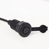Prise USB C de bureau à montage sur panneau Câble USB Type C mâle à femelle avec couvercle étanche Câble d'extension USB-C