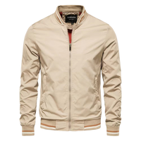 Blouson Bomber Streetwear Homme 2025 à Fermeture Éclair avec Poches Personnalisables, Veste Coupe-Vent Homme Haute Qualité, Manteaux Homme