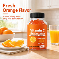 Sinaasappel-citroen vitamine C gummies gemengde fruitsmaak gummy vitamine op maat gemaakte smaak OEM gezondheidsvoedingsfabrikant