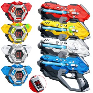 Juego de Pistolas Láser Transfronterizas, 2 Pistolas y 2 Chalecos, Láser Tag con Pantalla LED Digital, Pistola de Juguete Automática para Jugar en Interiores y Exteriores - Product Image 1
