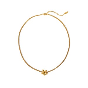 Ensemble de boucles d'oreilles en acier inoxydable motif fleur, plaqué or 18 carats, bijoux pour femme à porter au quotidien, collier et clous d'oreilles, origine Yiwu - Product Image 5