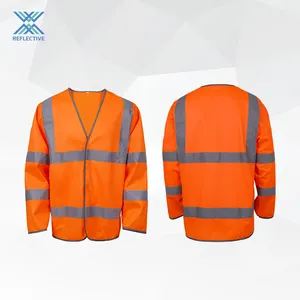 LX pabrik grosir rompi keamanan lengan panjang konstruksi rompi Hi Vis rompi keselamatan reflektif reflektor jaket