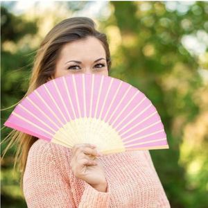 Abanicos de Bambú de 21 cm de Largo, Multicolores, Recuerdos Únicos para Invitados, Regalo de Boda - Product Image 3