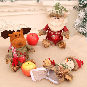Bolsa de Navidad para manzanas con cremallera, bolsa de regalo de Navidad, bolsa de Navidad para manzanas de Nochebuena, bolsa de regalo con diseño de Papá Noel - Product Image 2