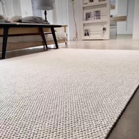 100% Neuseeländische Wolle Handgeknüpfter Teppich Handgefertigter Hochfloriger Hautfreundlicher Bodenteppich für Wohnzimmer Schlafzimmer Villa Maßanfertigung