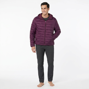 Thick Quilted <b>Mens</b> Puffer <b>Jackets</b> <b>Long</b> Hooded Winter Coat Lightweight Outdoor Warm Stylish Outerwear - Product Image 1