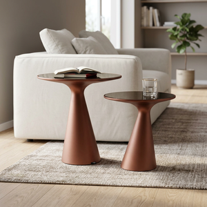 Mesa de Centro Redonda Moderna Más Vendida con Tapa de Vidrio Templado y Base de Metal para Sala de Estar, Diseño Decorativo - Product Image 6