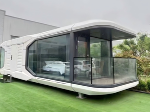 Capsule spatiale mobile, villa, maison, bureau, en acier, pliable, préfabriquée en Chine, style villa, modulaire, type Apple Cabin, pour camping panoramique - Product Image 5