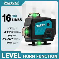 Niveau laser industriel 16 lignes avec fonction audio Bluetooth, faisceau vert 4D, auto-nivelant horizontal et vertical