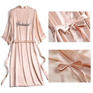 Robe de nuit pour femmes K1430, robe de chambre respirante, broderie <span class=keywords><strong>sexy</strong></span>, kimono, robe de mariée, robe de demoiselle d'honneur, <span class=keywords><strong>peignoir</strong></span> - Product Image 5