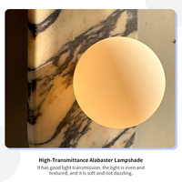 Applique Murale Moderne de Luxe en Marbre et Verre, Lumière LED Blanc Chaud 3000K, pour Chambre, Chevet, Salon, Villa, Design Créatif, 2 Lampes Capsule