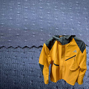 Adi poliéster Cruz cuatro lados elástico de doble capa Jacquard impermeable resistente al desgaste tela elástica para chaqueta Softshell - Product Image 1