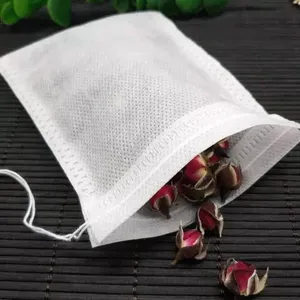 non-woven fabric wrapping Empty Teabags disposable Tea Bags String Heal Seal Filter Paper Teabag 5.5 x 7CM for Herb Loose Tea