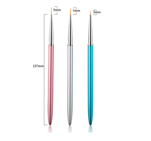 Pinceau Liner à Manche Noir pour Nail Art, en Nylon, pour Peinture au Gel Acrylique, Stylo de Détail avec Logo Personnalisé pour Outils de Manucure - Product Image 6