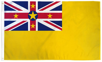 Bandera de Niue de 3x5 pies, poliéster de lujo resistente y duradero, para interiores/exteriores con rayas cosidas y ojales de latón