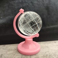 Modèle de globe terrestre miniature transparent gravé de haute qualité, durable, avec support métallique, pour souvenir et décoration de bureau