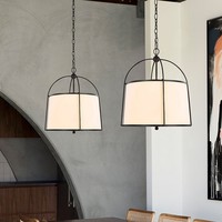 Lustre d'art minimaliste de style américain pour restaurants, table à manger de style japonais Wabi-sabi, salle à manger d'hôtel rétro chinoise
