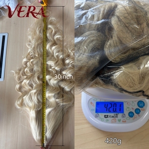 <span class=keywords><strong>Parrucche</strong></span> Sintetiche Futura Fiber HD 13X4 con Frontale in Pizzo, 420g, Biondo 613, Ondulate, Naturali e Resistenti al Calore per Donne - Product Image 5