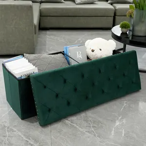 Bailey Modern Ottoman Seat Support Bed Customized Modern Storage Stools for Sale in China Storage Bench Storage Ottoman