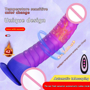 Vibromasseur réaliste en silicone souple télécommandé pour stimulation du point G et anale, Godemiché chauffant et vibrant pour femmes et couples, Jouet sexuel féminin - Product Image 1